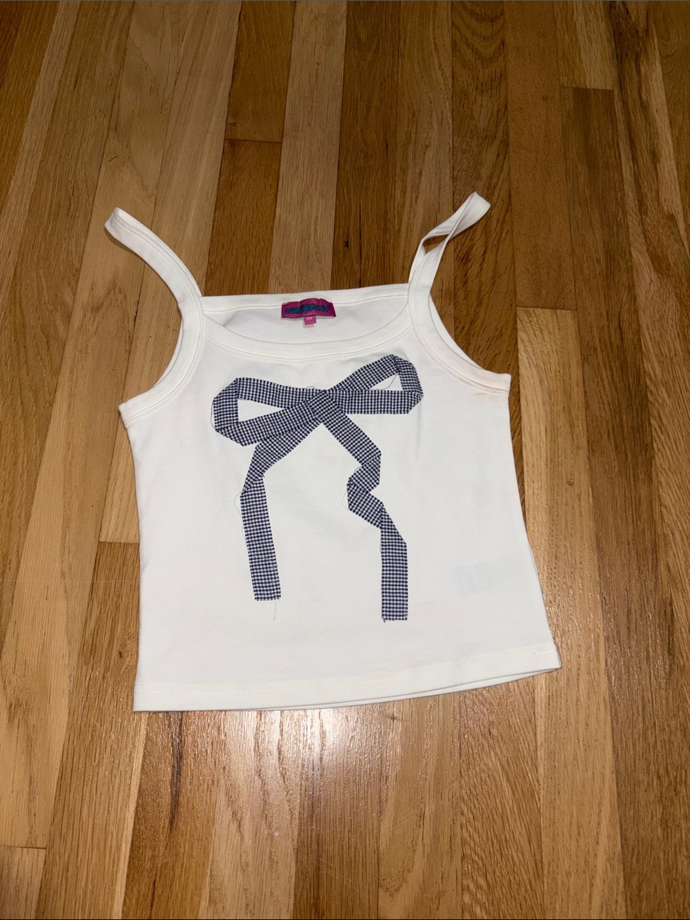 Edikted White Tank Top with Bow
